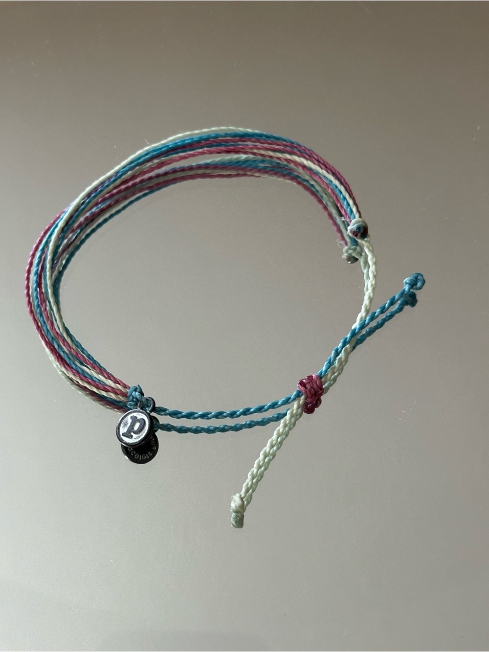 Pura Vida. Teal, Light Blue, Mint & Pink Cord Bracelet